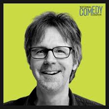 A portrait of comedian Dana Carvey