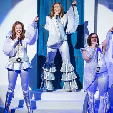 A stage production of the musical Mamma Mia!