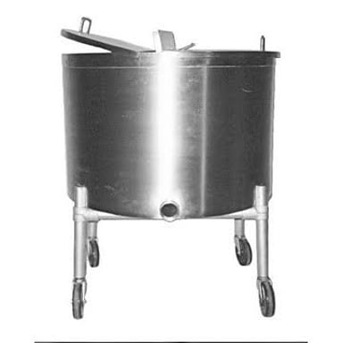 A large industrial vat used as a processing container