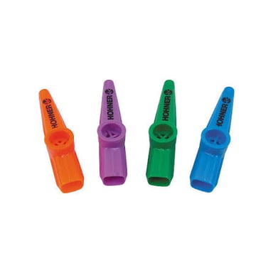 Several small kazoo instruments