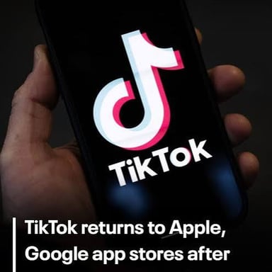 A smartphone displaying the TikTok short-video app