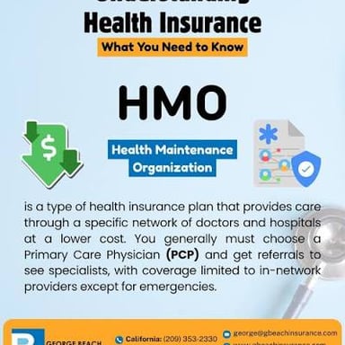 Medical insurance materials representing a health maintenance organization