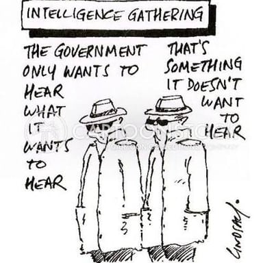 An illustration of a spy collecting information