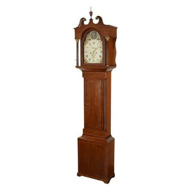 A clock face using Roman numerals, with VIII marking eight.