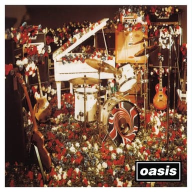Cover artwork associated with Oasis’s song “Don’t Look Back in Anger.”