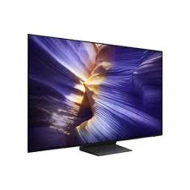 A thin flat-screen LED television displaying a high-resolution image.