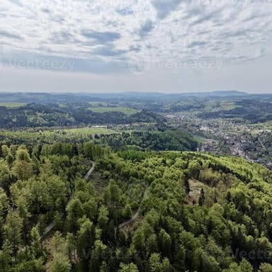 A wide landscape stretching across the horizon.