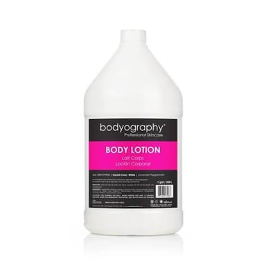 A person making a hand gesture beside a bottle of body lotion