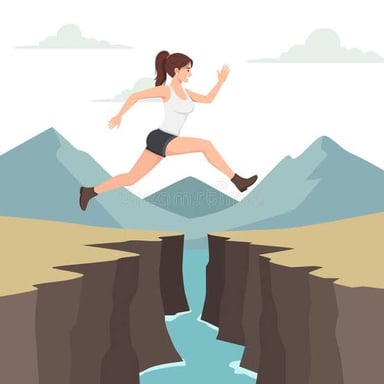 A person standing confidently in a challenging situation.