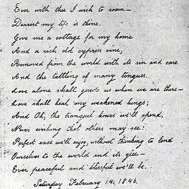 A page of poetry representing an ode, a poem of praise or celebration.