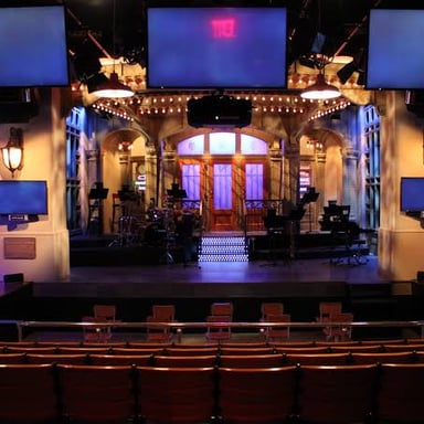 The Saturday Night Live stage in Studio 8H, where sketches and musical performances are filmed.