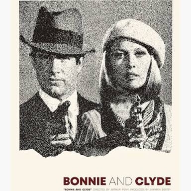 A promotional poster for the 1967 film Bonnie and Clyde.