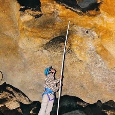 Accumulated bat guano on the floor of a cave, used as fertilizer.