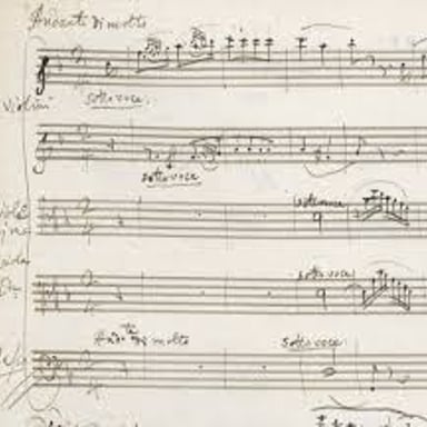 A piece of sheet music containing the musical direction “sotto voce”