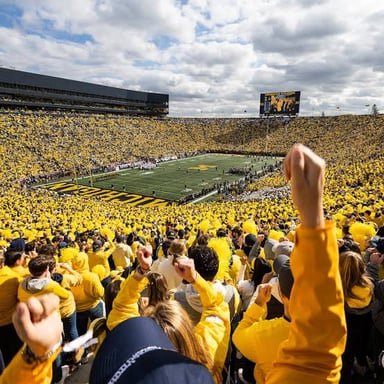 Michigan Stadium filled with spectators