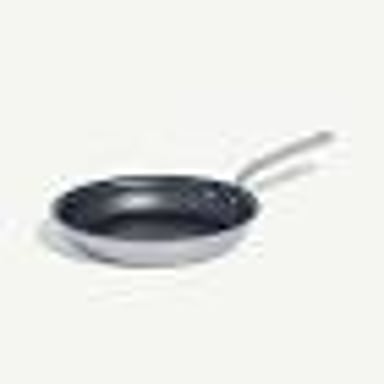 A frying pan with a nonstick cooking surface.