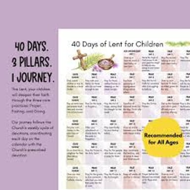 A calendar marking the Christian season of Lent.