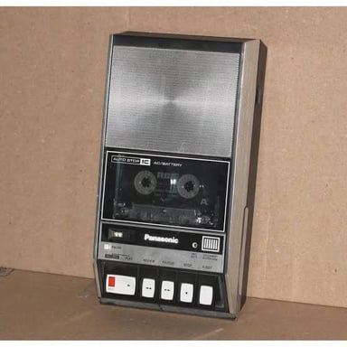 A vintage cassette tape used for recording