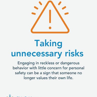 A person taking a visibly risky action
