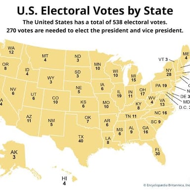 Electoral College electors casting ballots in the formal vote for president and vice president.