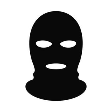 The word ROB alongside a simple cartoon depiction of a thief, illustrating the name-and-verb wordplay.