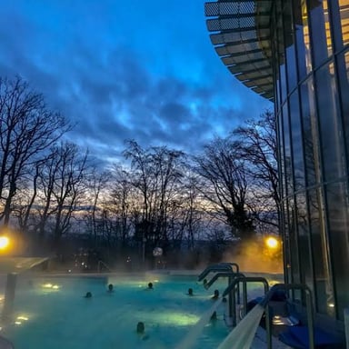 A view of Spa, Belgium, the resort town associated with mineral springs and the word spa.