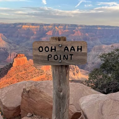 A view from Ooh Aah Point overlooking the Grand Canyon