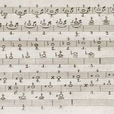 Flutist playing a musical passage that includes a trill