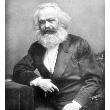 Portrait of Karl Marx, the German philosopher and political economist.