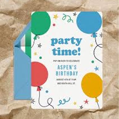 A digital event invitation on the Evite platform, with options for guests to respond.