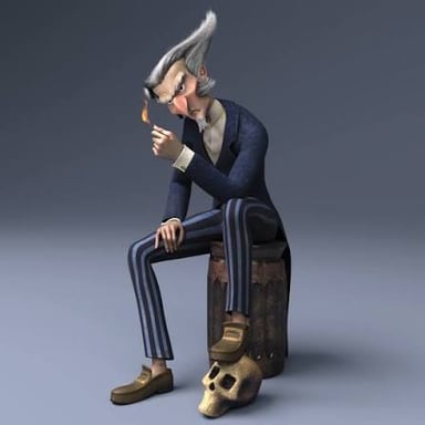 Count Olaf, the theatrical villain from A Series of Unfortunate Events.