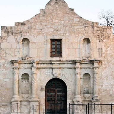 The historic Alamo mission building in San Antonio