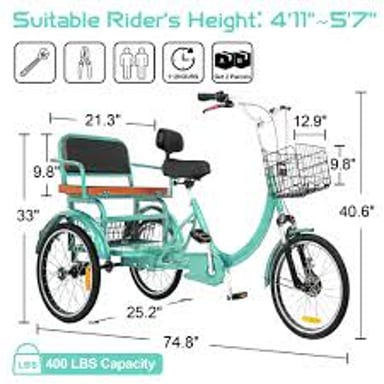 A tricycle has three wheels, illustrating the meaning of the prefix tri-.