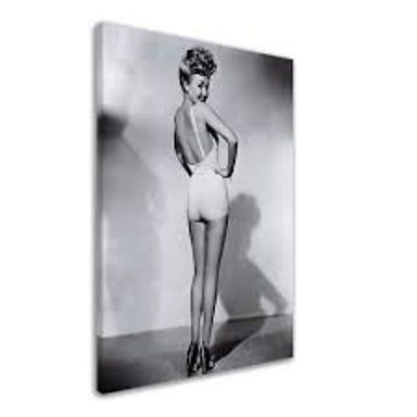 Actress Betty Grable in the famous 1943 swimsuit portrait.