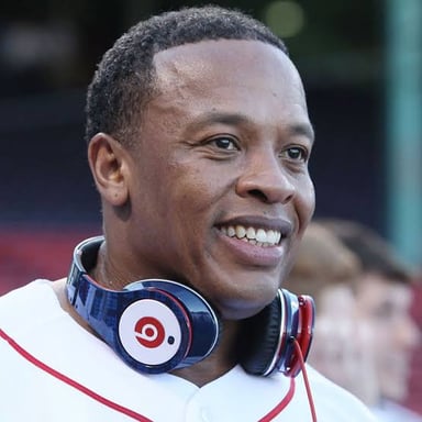Portrait of Dr. Dre, the rapper and producer who co-founded Beats Electronics.