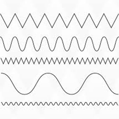 A line changing direction repeatedly in a zigzag pattern.