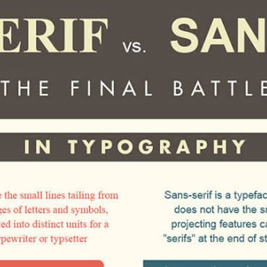 Letterforms showing the clean strokes of a sans-serif typeface beside the finishing strokes of a serif typeface.