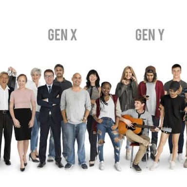 Adults commonly described as members of Generation X.