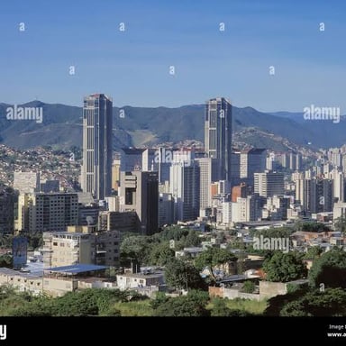 A view of the Caracas skyline in Venezuela
