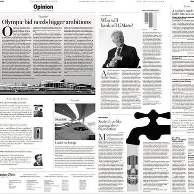 A newspaper opinion page featuring an op-ed article.