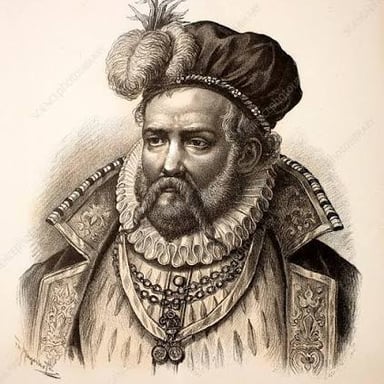 Portrait of Tycho Brahe, the Danish astronomer.