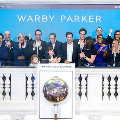 A stock-market listing ceremony associated with an initial public offering.