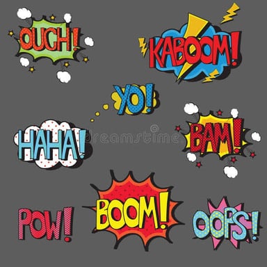 A speech bubble containing the mild exclamation “Drat!”