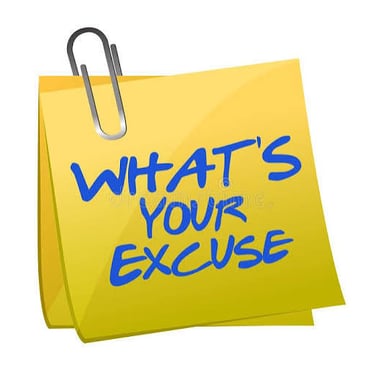 A written excuse presented as unconvincing, illustrating the figurative meaning of lame.