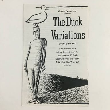 Playwright David Mamet, author of The Duck Variations.