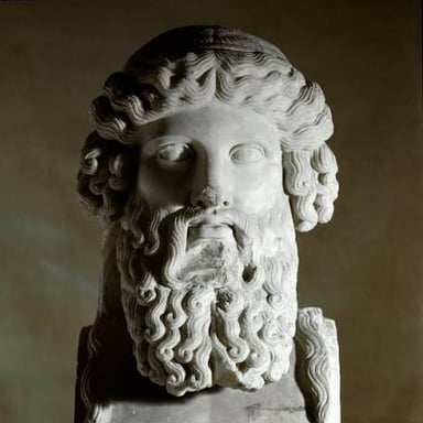 A classical bust representing Plato, the ancient Greek philosopher.