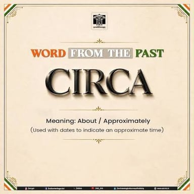 A historical document showing an approximate date