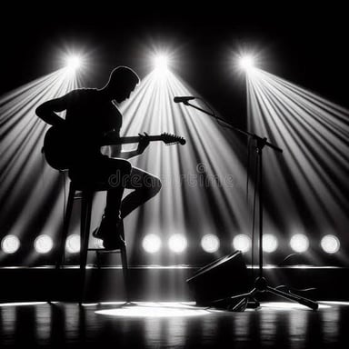 A musician performs alone during a solo passage.