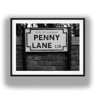 A street sign for Penny Lane in Liverpool