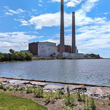 Oswego, New York, on the shore of Lake Ontario near the mouth of the Oswego River.